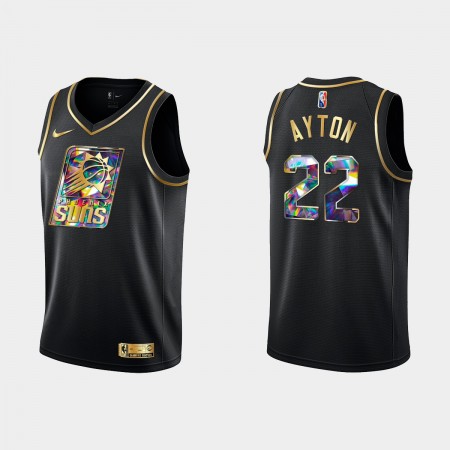 Maillot Basket Phoenix Suns Deandre Ayton 22 Nike 2021-22 Noir Golden Edition 75th Anniversary Diamond Swingman - Homme